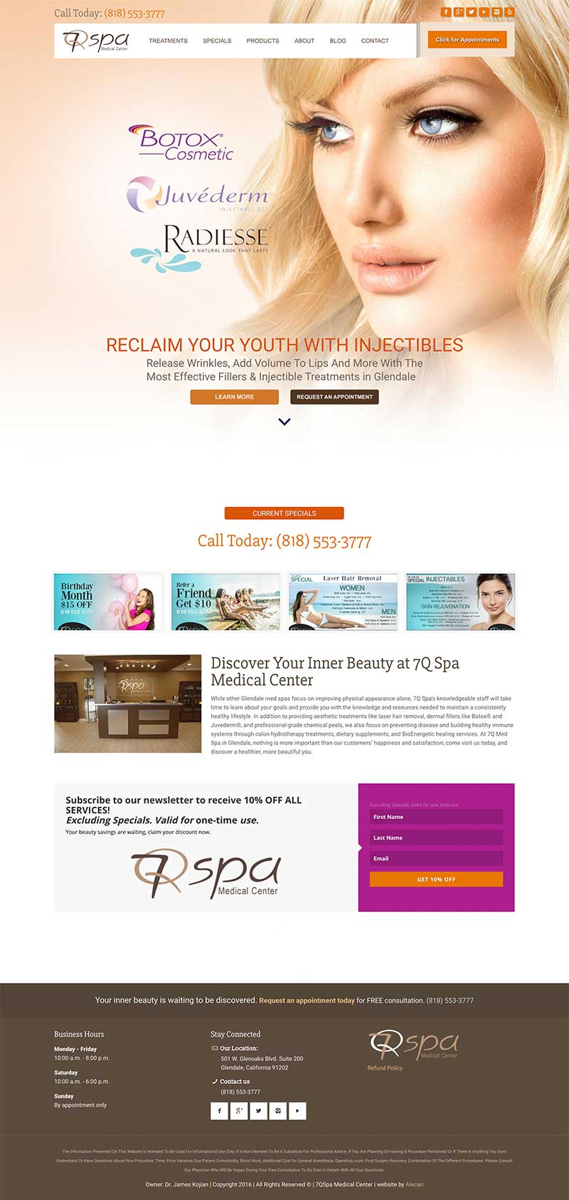 7Q Med Spa &Amp; Laser Center - Website