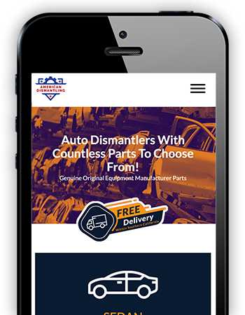American Dismantling - Mobile Website