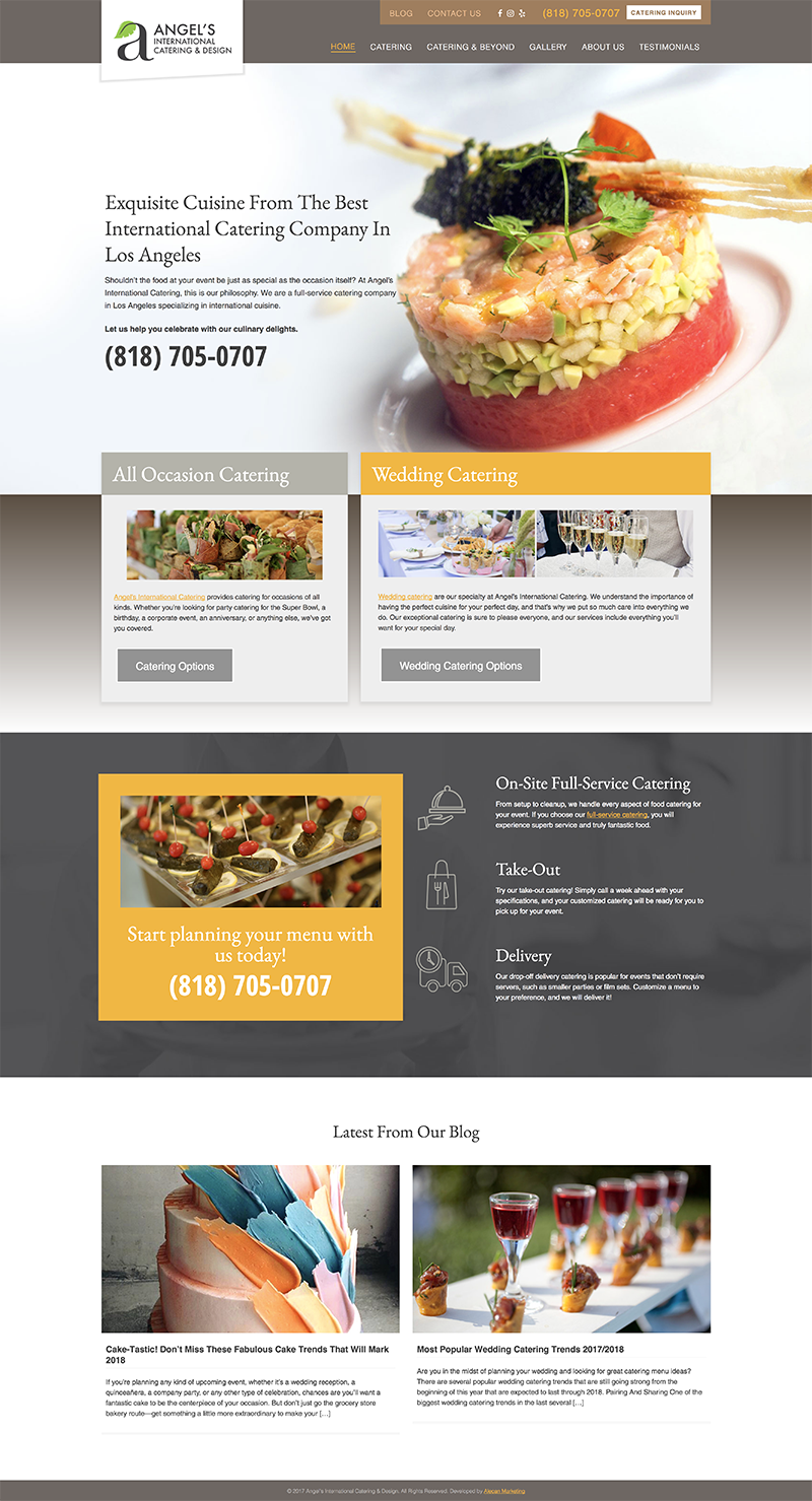 Angel’s Catering - Website