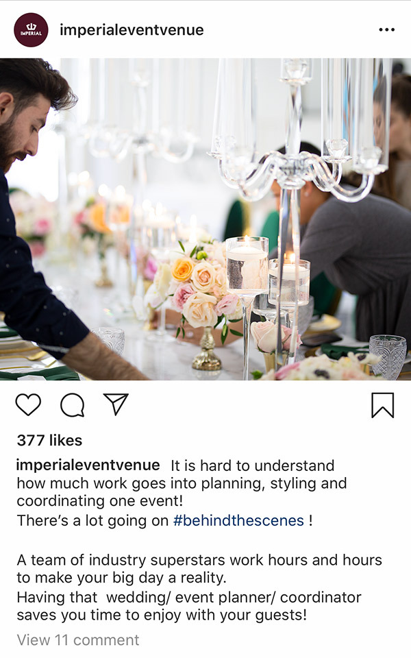 Wedding Venue Instagram Tips: How To Use IG To Promote Your Venue