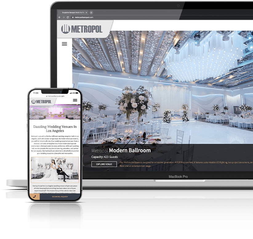 Metropol Event Venue - Website Redesign