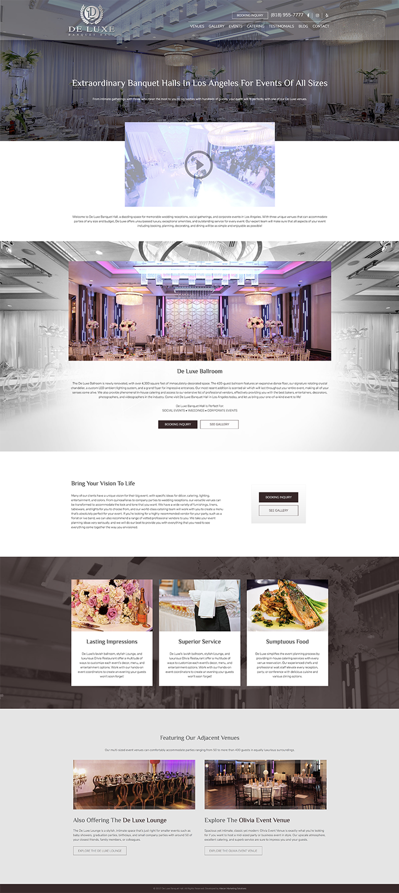 De Luxe Banquet Hall - Website