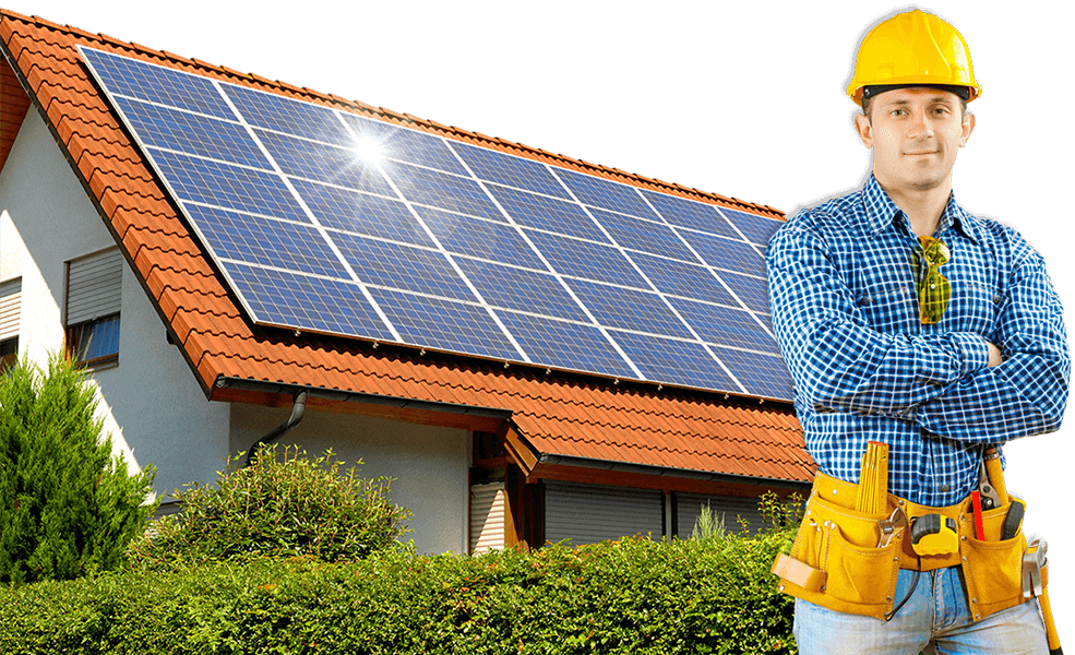 Solar Technician And Solar Panel