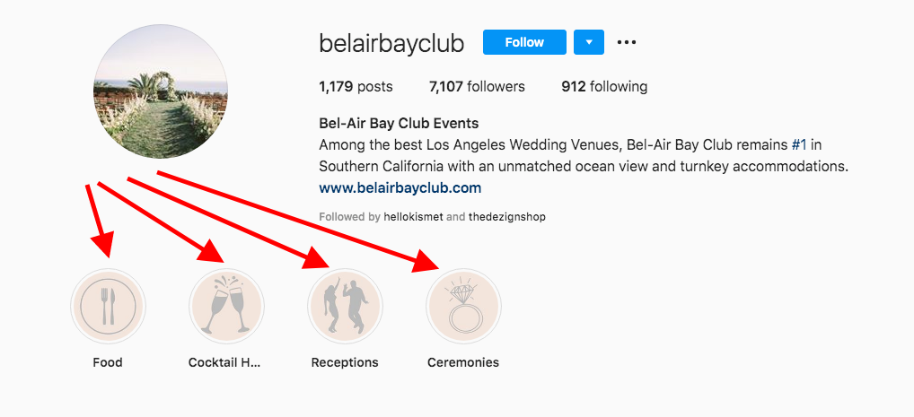 Instagram Story Highlights - Best Practices For Wedding Venues