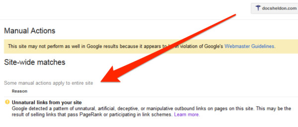 Google Manual Action