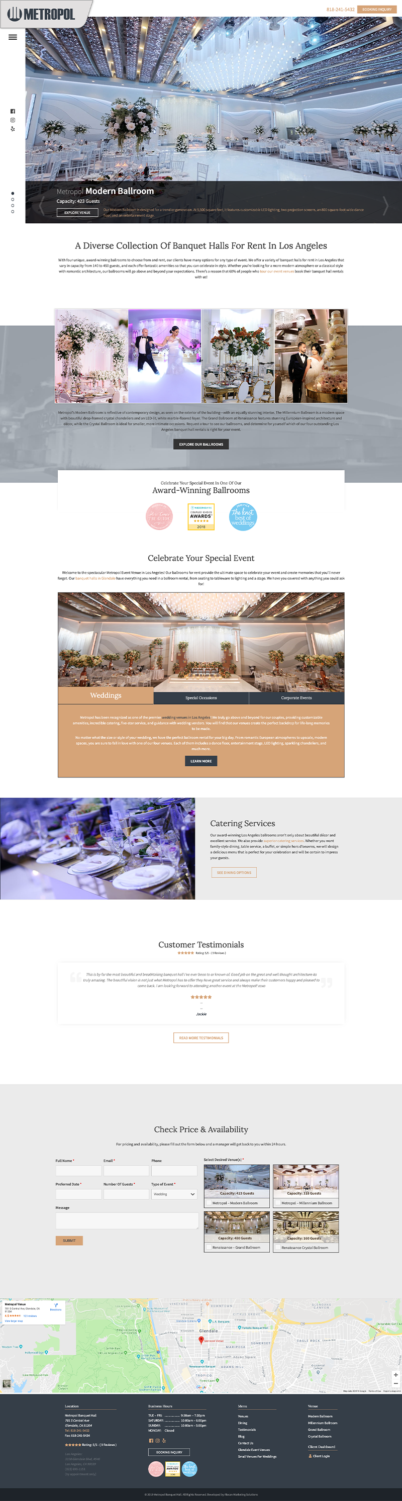 Metropol Banquet Hall - Website
